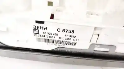 Peça sobressalente para automóvel em segunda mão comando de sofagem (chauffage / ar condicionado) por opel meriva 1.6 16v referências oem iam 93329465  c6758