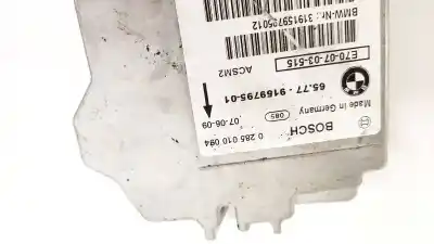 Pezzo di ricambio per auto di seconda mano centralina airbag per bmw x5 (e70) 3.0d riferimenti oem iam 915979501  6577915979501, 0285010094