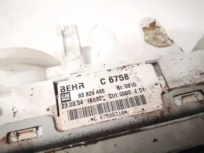 Peça sobressalente para automóvel em segunda mão comando de sofagem (chauffage / ar condicionado) por opel meriva b 1.7 16v cdti referências oem iam 93329465  c6758