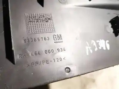 Pezzo di ricambio per auto di seconda mano plastica per opel meriva 1.6 16v riferimenti oem iam 93365763  464000934