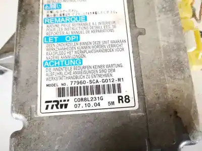Автозапчасти б/у блок управления подушками безопасности за honda cr-v (rd8) 2.0 vtec cat ссылки oem iam 77960scag012m1  77960-sca-g012-m1
