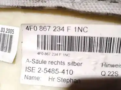 Автозапчастина б/у пластика для audi a6 c6 avant (4f5) 2.7 tdi посилання на oem iam 4f0867234f  