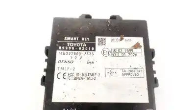 Автозапчастина б/у електронний модуль для toyota auris, i e15 2006.10 - 2012.10 1.6l 91kw dual vvt-i 2006.10 - 2012.10 посилання на oem iam 8999002010  89990-02010, mb2325002333