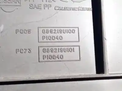 Second-hand car spare part plastics for nissan note (e11e) 1.6 16v cat oem iam references 689219u100  p10040