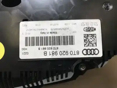 Автозапчастина б/у панель інструментів для audi a5 cabriolet (8f7) 3.0 tdi quattro посилання на oem iam 8t0920981b  