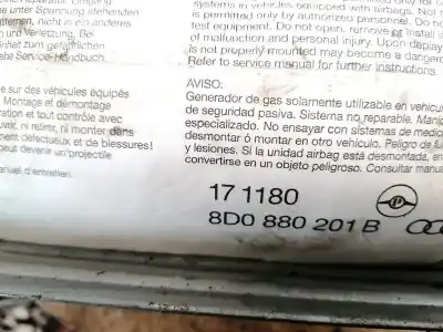Автозапчастина б/у передня права подушка безопасности для audi a4 avant (b5) 1.9 tdi посилання на oem iam 8d0880201b  171180