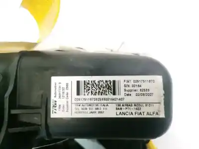 Автозапчастина б/у передня права подушка безопасности для fiat bravo (198) 1.9 dynamic multijet посилання на oem iam 1218722  34017731d