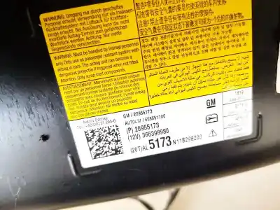 Автозапчастина б/у передня права подушка безопасности для opel insignia a (g09) 2.0 cdti (68) посилання на oem iam 20955173  