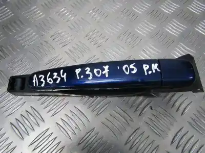 Second-hand car spare part Exterior Left Front Door Handle for PEUGEOT 307, 2000.08 - 2005.06 1.6 16V 80KW 2000.08 - 2008.06 OEM IAM references 9657619380  9657619880, 9657619580