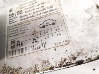 Автозапчасти б/у крышка бензобака за volkswagen jetta (1k2) 1.6 16v fsi ссылки oem iam 1k5010440  