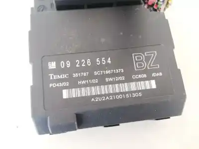 Second-hand car spare part comfort module for opel vectra c (z02) 2.2 dti 16v (f69) oem iam references 09226554bz  09226554, sc718671373