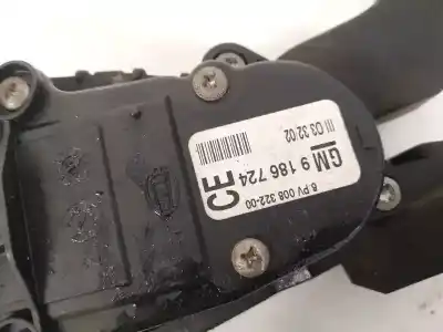 Second-hand car spare part accelerator pedal for opel vectra c (z02) 2.2 dti 16v (f69) oem iam references 9186724  9186724ce, 6pv008322-00