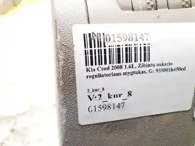 Second-hand car spare part headlights switch for kia ceed (ed) 1.6 crdi 115 oem iam references 933001h450ed  93300-1h450ed