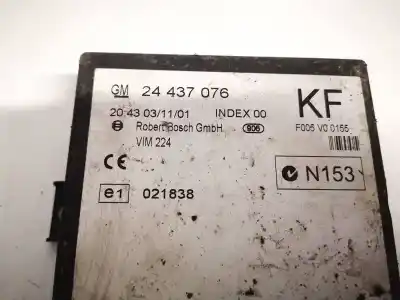Peça sobressalente para automóvel em segunda mão módulo de confort / bsi /bcm por opel astra g caravan 1.7 16v dti cat (y 17 dt / lr6) referências oem iam 24437076  f005v00155