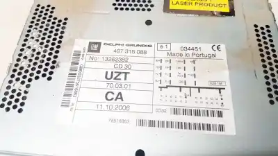 Second-hand car spare part audio system / radio cd for opel corsa c 1.2 16v cat (z 12 xep / lb4) oem iam references 497316088  13262382