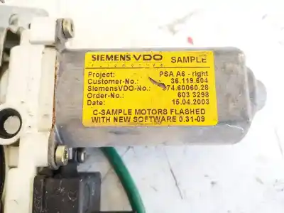 Second-hand car spare part right front window motor for citroen c2 1.1 oem iam references 36119604  9746006028, 6033298