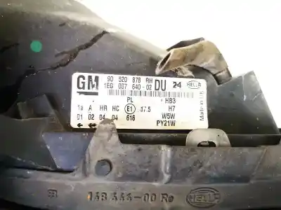Автозапчасти б/у правая фара за opel astra g caravan 1.7 16v dti cat (y 17 dt / lr6) ссылки oem iam 90520878du  90520878, 1eg007640-02
