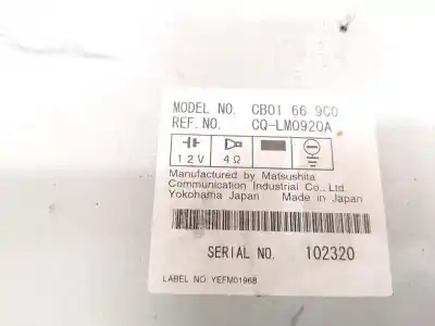Second-hand car spare part audio system / radio cd for mazda premacy (cp) 2.0 turbodiesel oem iam references cb01669c0  cq-lm0920a