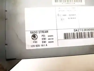 Автозапчасти б/у аудиосистема / радио cd за skoda octavia combi (1z5) 1.9 tdi dpf ссылки oem iam 1z0035161a  