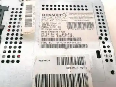 Автозапчасти б/у аудиосистема / радио cd за renault megane i scenic (ja0) motor 1.9 ltr. - 72 kw dti diesel cat ссылки oem iam 7700433072  902221461624