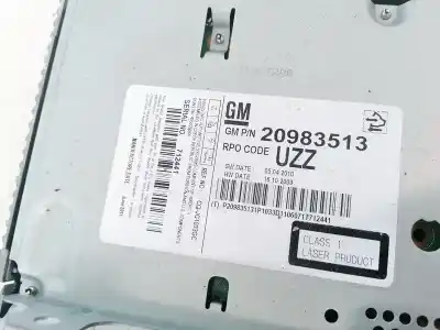 Second-hand car spare part audio system / radio cd for opel insignia a (g09) 2.0 cdti (68) oem iam references 20983513  p209835131