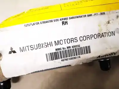 Автозапчасти б/у левая боковая подушка безопасности за mitsubishi space star (dg0) 1.9 di-d cat ссылки oem iam mr306232  