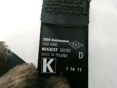 Peça sobressalente para automóvel em segunda mão cinto de segurança dianteiro direito por renault twingo 1.2 16v referências oem iam 33059466  532101