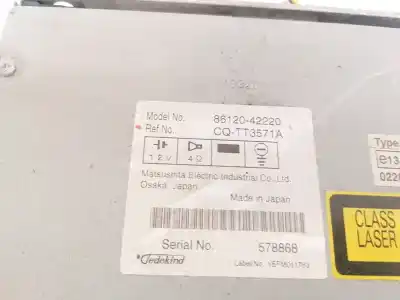 Second-hand car spare part audio system / radio cd for toyota rav 4 (a3) 2.2 turbodiesel cat oem iam references 8612042220  86120-42220, cq-tt3571a