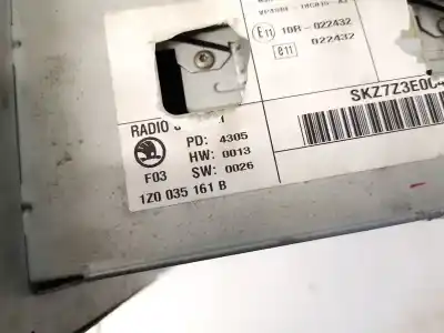 Автозапчастина б/у аудіо система / радіо cd для skoda octavia ii combi (1z5) 1.6 lpg посилання на oem iam 1z0035161b  