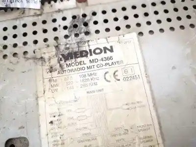 Автозапчастина б/у аудіо система / радіо cd для volkswagen passat variant (3b5) 1.9 tdi посилання на oem iam md4366  md-4366