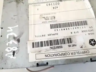Автозапчастина б/у аудіо система / радіо cd для chrysler sebring (js) 2.0 crd посилання на oem iam 05064127aj  
