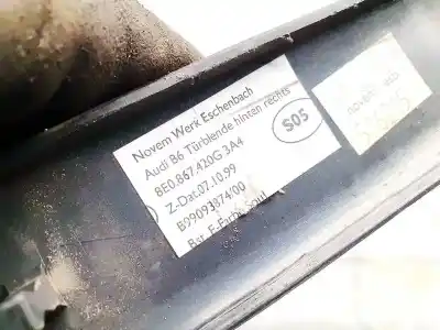 Автозапчастина б/у пластика для audi a4 b6 (8e2) 1.9 tdi quattro посилання на oem iam 8e0867420g  