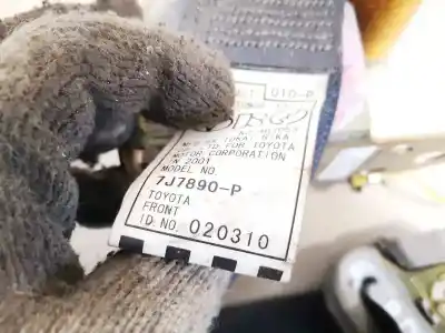 Автозапчастина б/у передній правий ремін безпеки для toyota yaris verso (ncp2/nlp2) 1.3 16v cat посилання на oem iam 7j7890p  7j7890-p