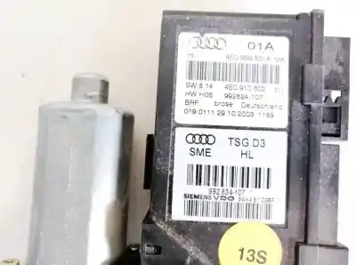 Pezzo di ricambio per auto di seconda mano motore alzacristalli anteriore sinistro per audi a8 (4e2) 3.7 quattro riferimenti oem iam 4e0959801a  4e0910802