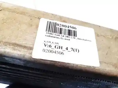 Peça sobressalente para automóvel em segunda mão intercooler por audi a4 avant (8e) 2.5 tdi (120kw) referências oem iam   