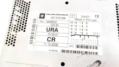 Second-hand car spare part audio system / radio cd for opel astra h caravan 1.7 16v cdti oem iam references 13263051  497316088