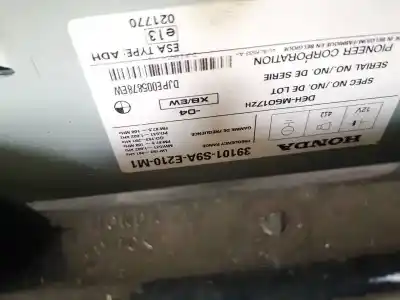 Second-hand car spare part audio system / radio cd for honda cr-v (rd8) 2.0 vtec cat oem iam references 39101s9ae210m1  39101-s9a-e210-m1