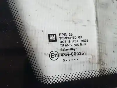 Peça sobressalente para automóvel em segunda mão vidro de custódia triangular traseiro esquerdo por opel meriva 1.6 16v referências oem iam as2  