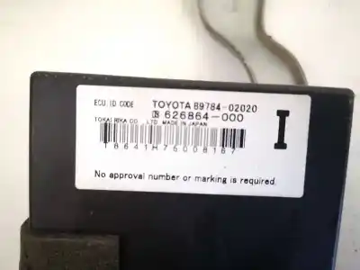 Автозапчастина б/у блок управління іммобілізатором для toyota auris, i e15 2006.10 - 2012.10 1.6l 91kw dual vvt-i 2006.10 - 2012.10 посилання на oem iam 8978402020  89784-02020, 626864-000