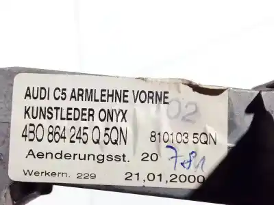 Автозапчасти б/у центральный подлокотник за audi a6 avant (4b5) 1.9 tdi ссылки oem iam 4b0864245q5qn  