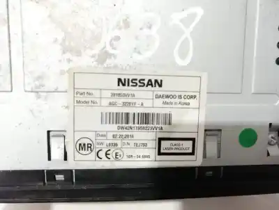 Pezzo di ricambio per auto di seconda mano impianto audio / radio cd per nissan note (e11e) 1.5 dci turbodiesel cat riferimenti oem iam 281853vv1a  agc-3220yf-a