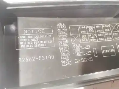 Second-hand car spare part fuse box unit for lexus is, ii 2005.10 - 2013.03 2.2d 130kw 2005.10 - 2013.03 oem iam references 8266253100  82662-53100