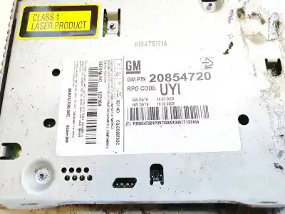 Second-hand car spare part audio system / radio cd for opel insignia a (g09) 1.8 (68) oem iam references 20854720  10032009, m1g475171a, p208547201 Second-hand car spare part audio system / radio cd for opel insignia a (g09) 1.8 (68) oem iam references 20854720  10032009, m1g475171a, p208547201