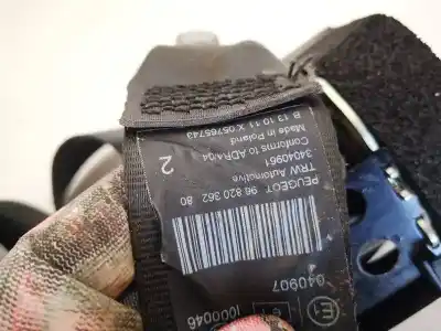 Автозапчасти б/у задний правый ремень безопасности за peugeot 3008 1.6 hdi fap cat (9hz / dv6ted4) ссылки oem iam 9682036280  