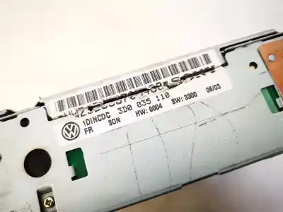 Peça sobressalente para automóvel em segunda mão sistema de áudio / rádio cd por volkswagen phaeton (3d2/3d8) 3.2 v6 24v referências oem iam 3d0035110  