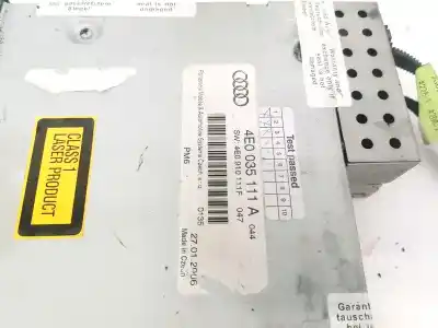 Second-hand car spare part audio system / radio cd for audi a6 avant (4f5) 3.0 tdi quattro oem iam references 4e0035111a  