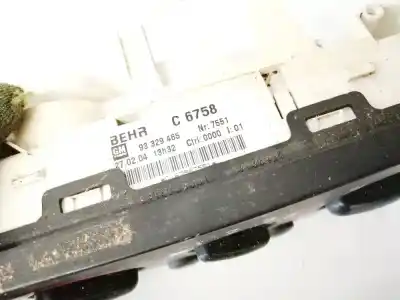 Peça sobressalente para automóvel em segunda mão comando de sofagem (chauffage / ar condicionado) por opel meriva b 1.7 16v cdti referências oem iam 93329465  c6758