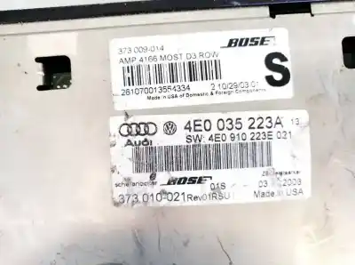 İkinci el araba yedek parçası ses sistemi / radyo cd için audi a8 (4e2) 4.0 tdi quattro oem iam referansları 4e0035223a  4e0910223e