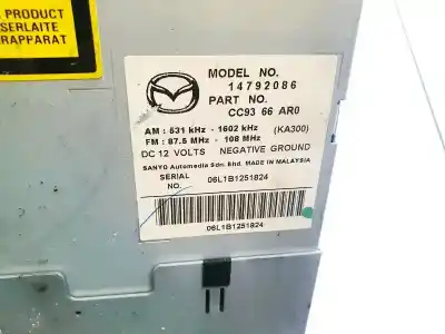 Second-hand car spare part audio system / radio cd for mazda 5 berl. (cr) 2.0 crtd active+ (105kw) oem iam references 14792086  cc9366ar0, 06l1b1251824, 06l1b1251824