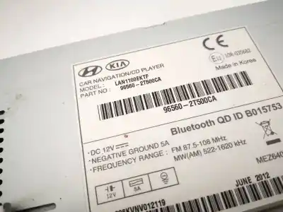 Pezzo di ricambio per auto di seconda mano impianto audio / radio cd per kia optima 1.7 crdi riferimenti oem iam 965602t500ca  96560-2t500ca